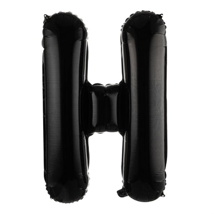 Balloonify Black Mylar Letter H Balloon - 40" - 1 count box