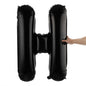 Balloonify Black Mylar Letter H Balloon - 40" - 1 count box