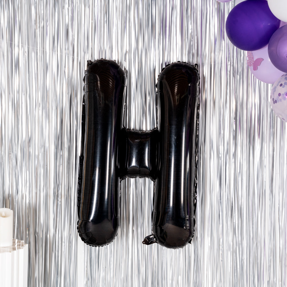 Balloonify Black Mylar Letter H Balloon - 40" - 1 count box