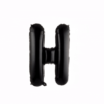 Balloonify Black Mylar Letter H Balloon - 40" - 1 count box