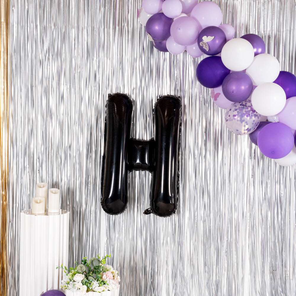 Balloonify Black Mylar Letter H Balloon - 40" - 1 count box