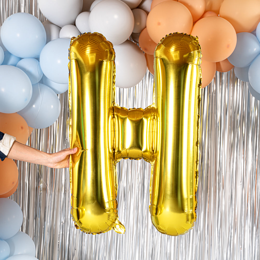 Balloonify Gold Mylar Letter H Balloon - 40" - 1 count box