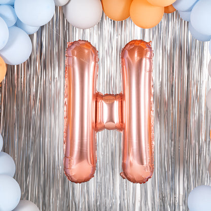 Balloonify Rose Gold Mylar Letter H Balloon - 40" - 1 count box