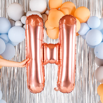 Balloonify Rose Gold Mylar Letter H Balloon - 40" - 1 count box