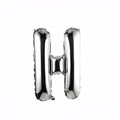 Balloonify Silver Mylar Letter H Balloon - 40" - 1 count box