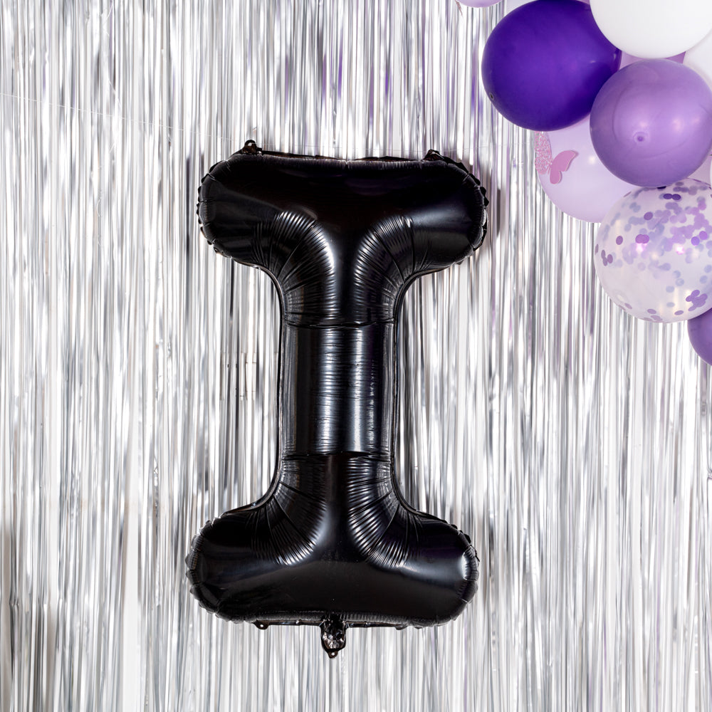 Balloonify Black Mylar Letter I Balloon - 40" - 1 count box