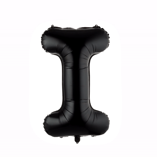 Balloonify Black Mylar Letter I Balloon - 40" - 1 count box