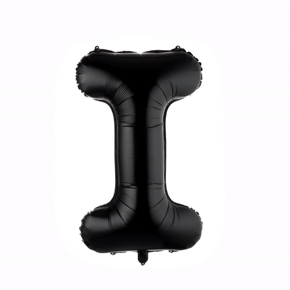Balloonify Black Mylar Letter I Balloon - 40" - 1 count box