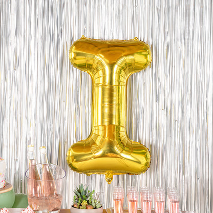 Balloonify Gold Mylar Letter I Balloon - 40" - 1 count box