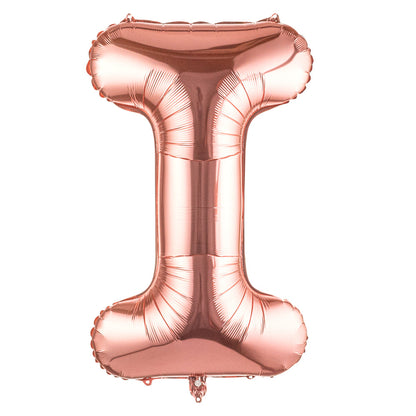 Balloonify Rose Gold Mylar Letter I Balloon - 40" - 1 count box