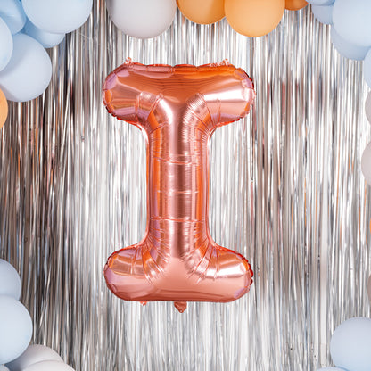 Balloonify Rose Gold Mylar Letter I Balloon - 40" - 1 count box