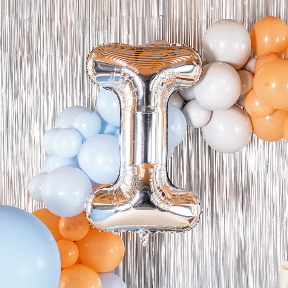 Balloonify Silver Mylar Letter I Balloon - 40" - 1 count box