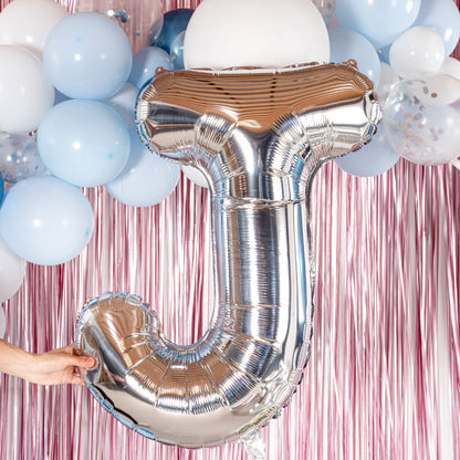 Balloonify Silver Mylar Letter J Balloon - 40" - 1 count box