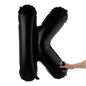 Balloonify Black Mylar Letter K Balloon - 40" - 1 count box
