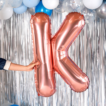 Balloonify Rose Gold Mylar Letter K Balloon - 40" - 1 count box