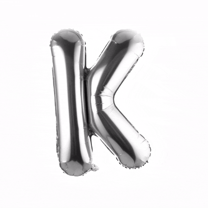 Balloonify Silver Mylar Letter K Balloon - 40" - 1 count box