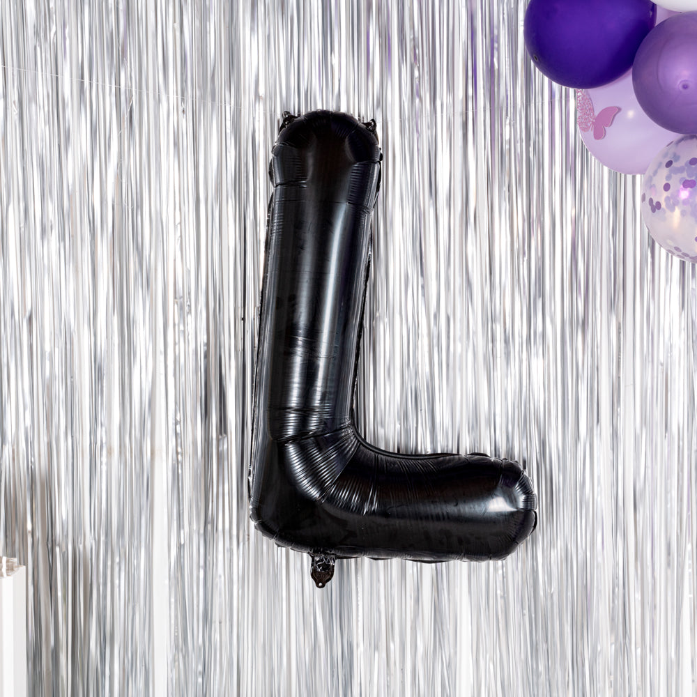 Balloonify Black Mylar Letter L Balloon - 40" - 1 count box