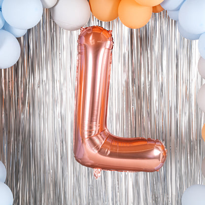 Balloonify Rose Gold Mylar Letter L Balloon - 40" - 1 count box