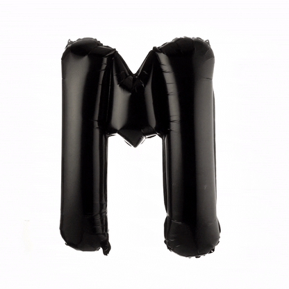 Balloonify Black Mylar Letter M Balloon - 40" - 1 count box