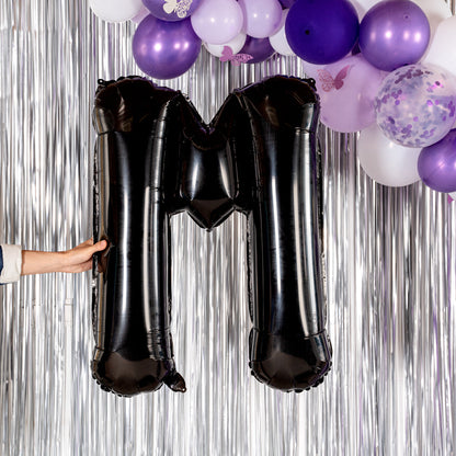 Balloonify Black Mylar Letter M Balloon - 40" - 1 count box