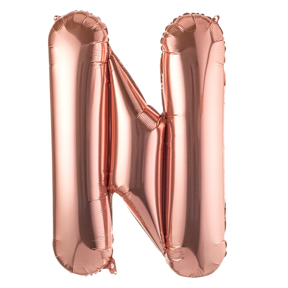 Balloonify Rose Gold Mylar Letter N Balloon - 40" - 1 count box