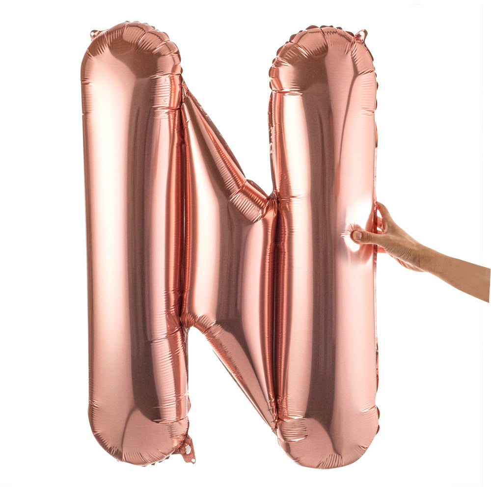 Balloonify Rose Gold Mylar Letter N Balloon - 40" - 1 count box