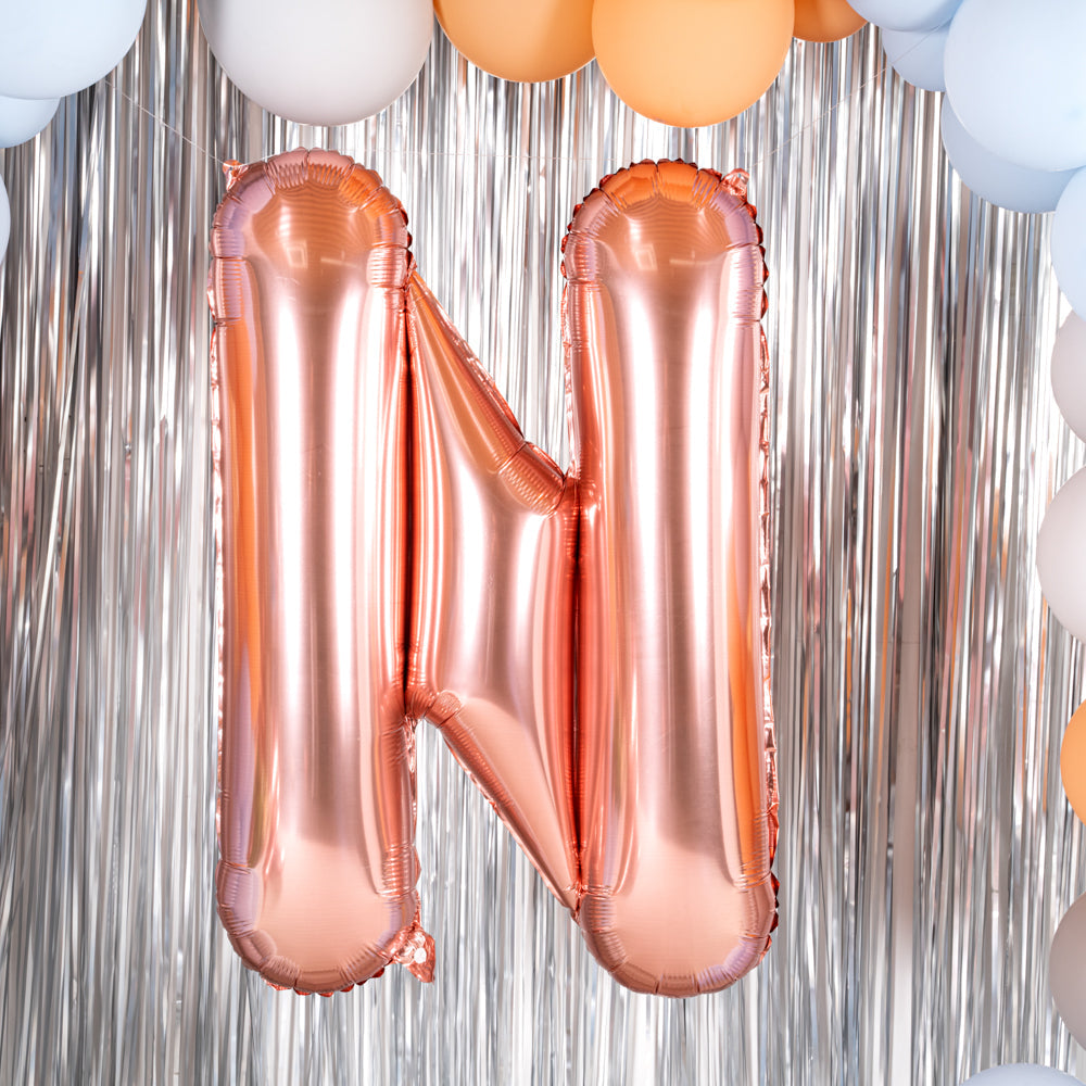 Balloonify Rose Gold Mylar Letter N Balloon - 40" - 1 count box