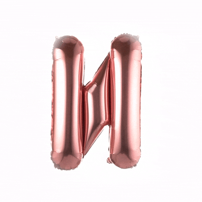Balloonify Rose Gold Mylar Letter N Balloon - 40" - 1 count box