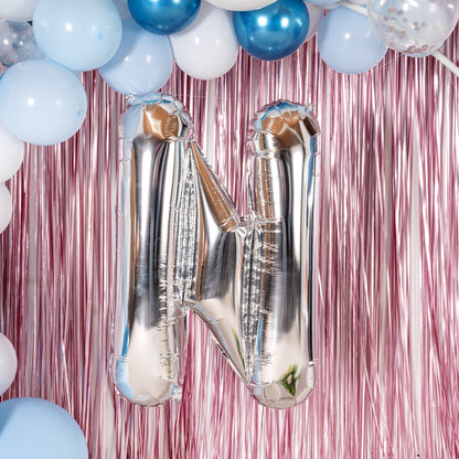 Balloonify Silver Mylar Letter N Balloon - 40" - 1 count box