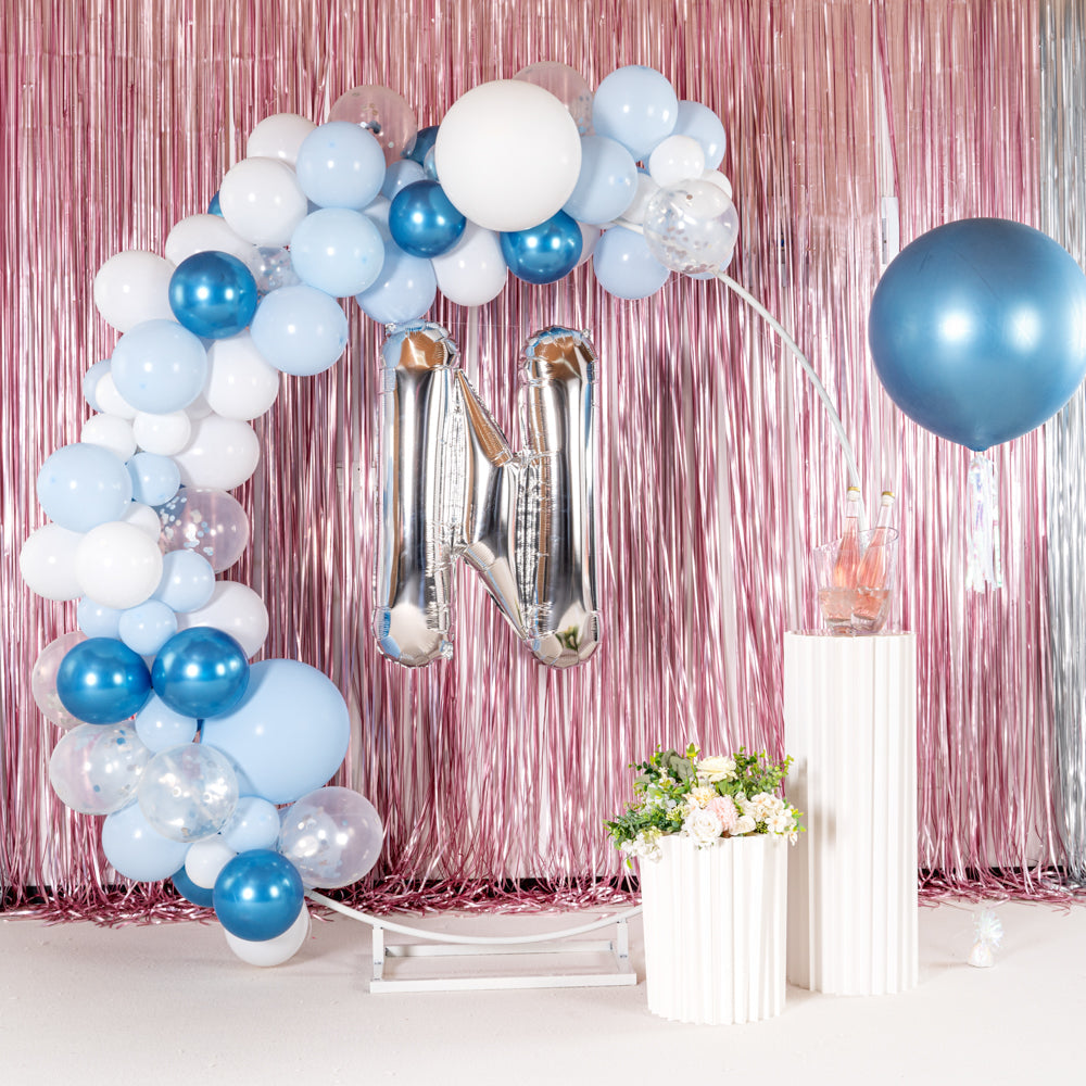 Balloonify Silver Mylar Letter N Balloon - 40" - 1 count box