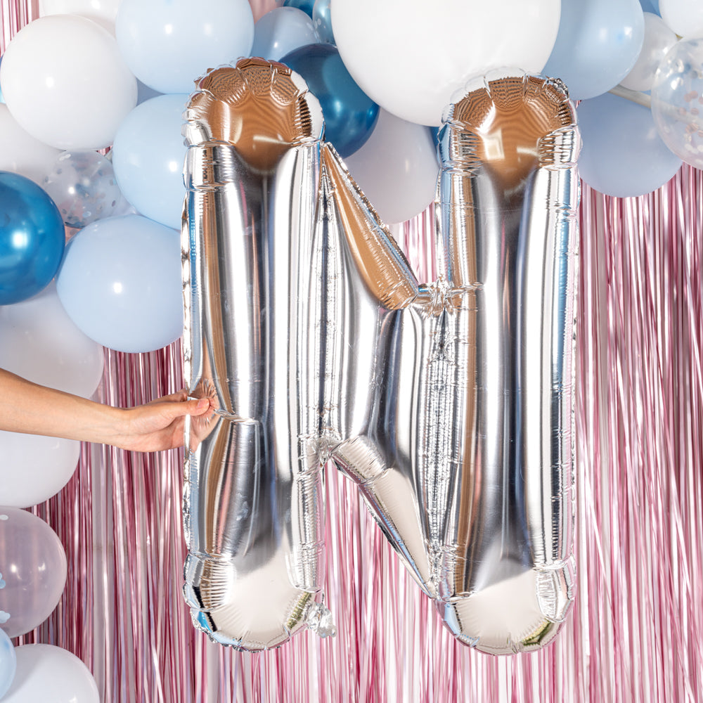 Balloonify Silver Mylar Letter N Balloon - 40" - 1 count box