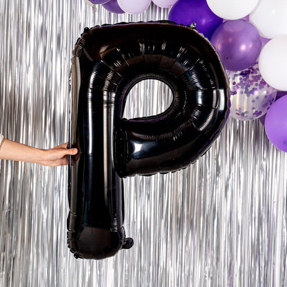 Balloonify Black Mylar Letter P Balloon - 40" - 1 count box