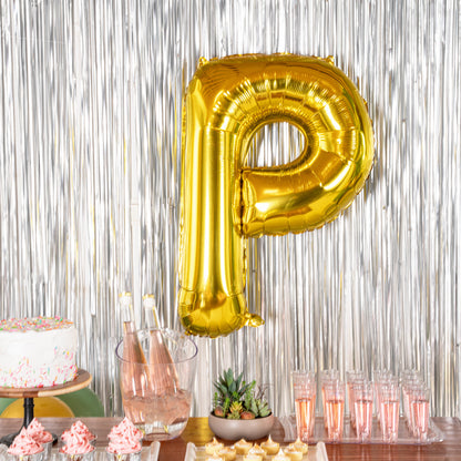 Balloonify Gold Mylar Letter P Balloon - 40" - 1 count box