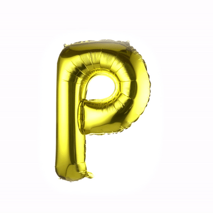 Balloonify Gold Mylar Letter P Balloon - 40" - 1 count box