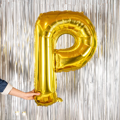 Balloonify Gold Mylar Letter P Balloon - 40" - 1 count box
