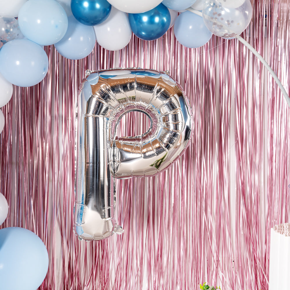 Balloonify Silver Mylar Letter P Balloon - 40" - 1 count box