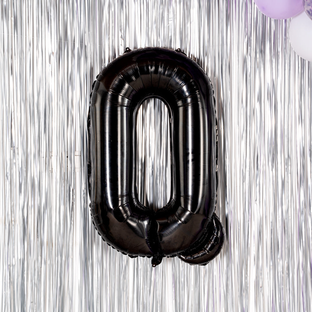 Balloonify Black Mylar Letter Q Balloon - 40" - 1 count box