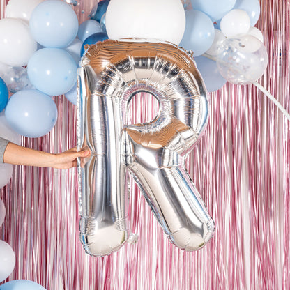 Balloonify Silver Mylar Letter R Balloon - 40" - 1 count box