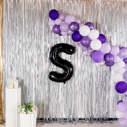 Balloonify Black Mylar Letter S Balloon - 40" - 1 count box