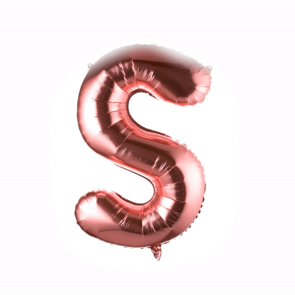 Balloonify Rose Gold Mylar Letter S Balloon - 40" - 1 count box
