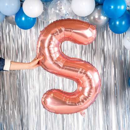 Balloonify Rose Gold Mylar Letter S Balloon - 40" - 1 count box