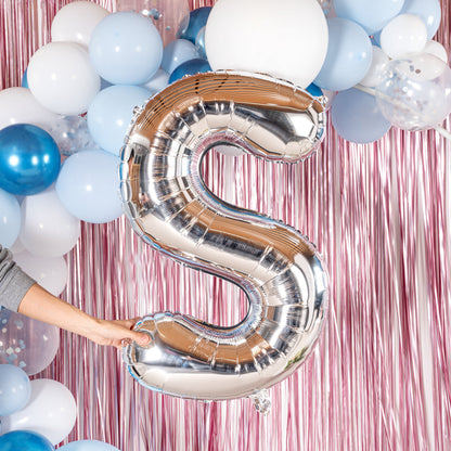Balloonify Silver Mylar Letter S Balloon - 40" - 1 count box