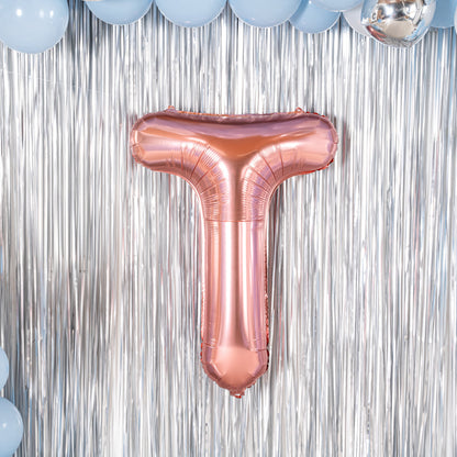 Balloonify Rose Gold Mylar Letter T Balloon - 40" - 1 count box
