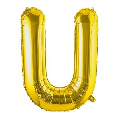 Balloonify Gold Mylar Letter U Balloon - 40" - 1 count box