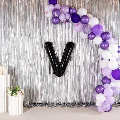 Balloonify Black Mylar Letter V Balloon - 40" - 1 count box