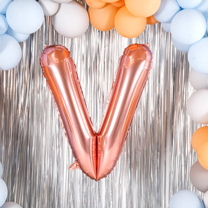Balloonify Rose Gold Mylar Letter V Balloon - 40" - 1 count box