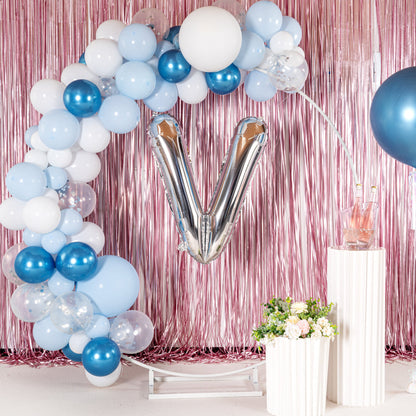Balloonify Silver Mylar Letter V Balloon - 40" - 1 count box
