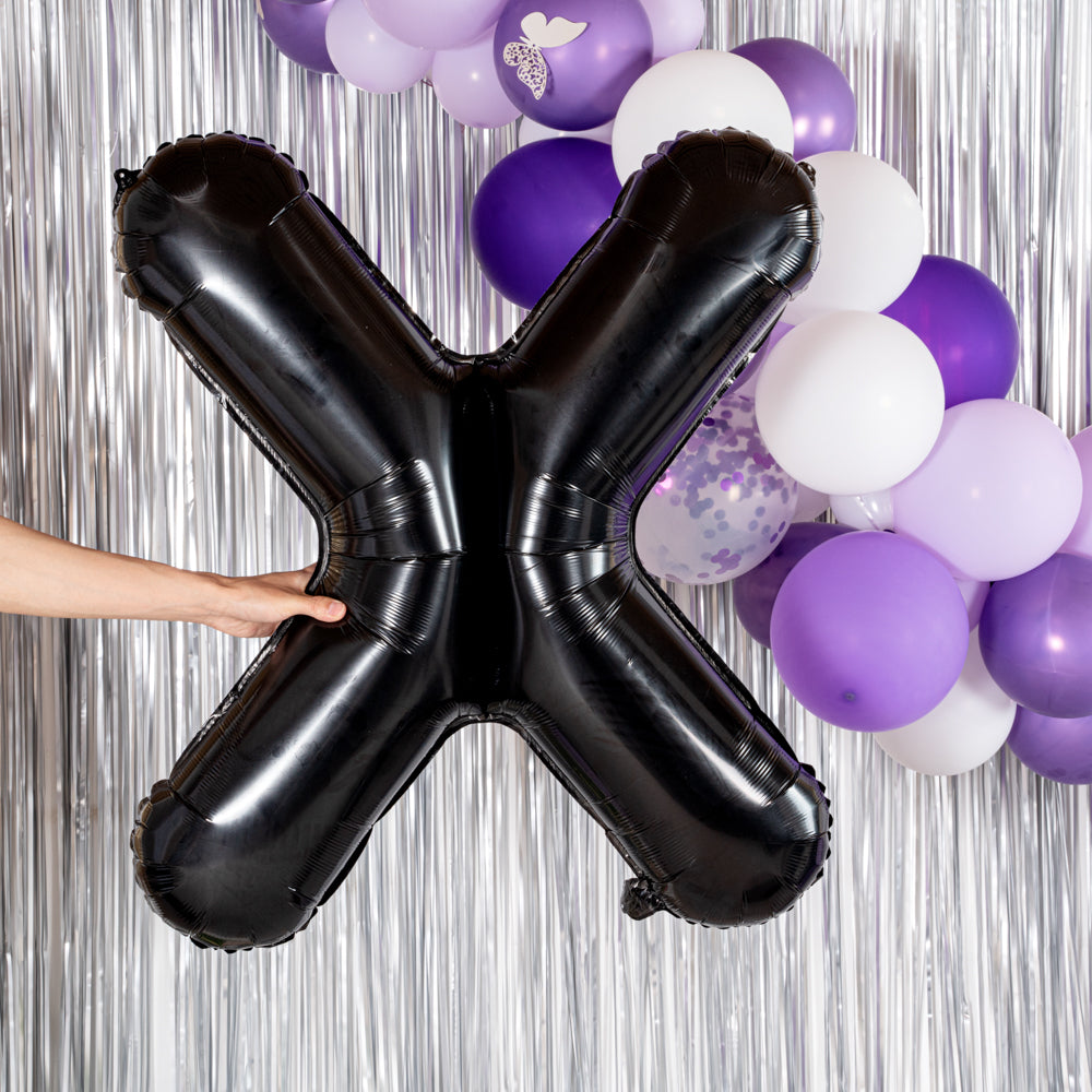 Balloonify Black Mylar Letter X Balloon - 40" - 1 count box