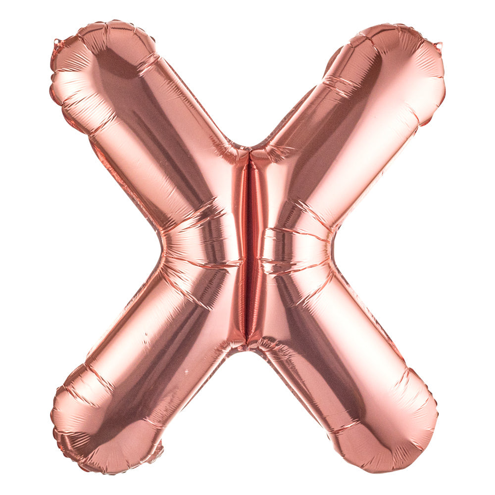 Balloonify Rose Gold Mylar Letter X Balloon - 40" - 1 count box