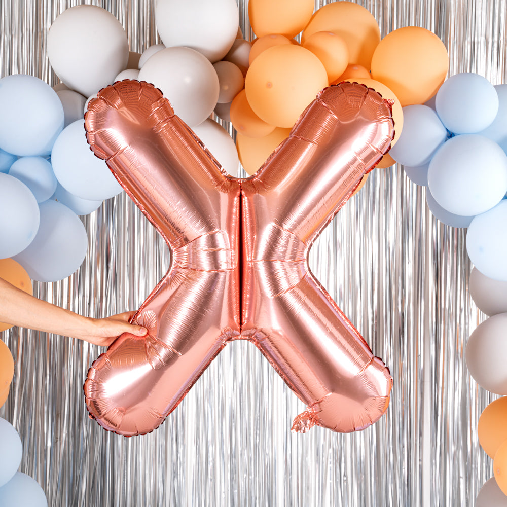 Balloonify Rose Gold Mylar Letter X Balloon - 40" - 1 count box